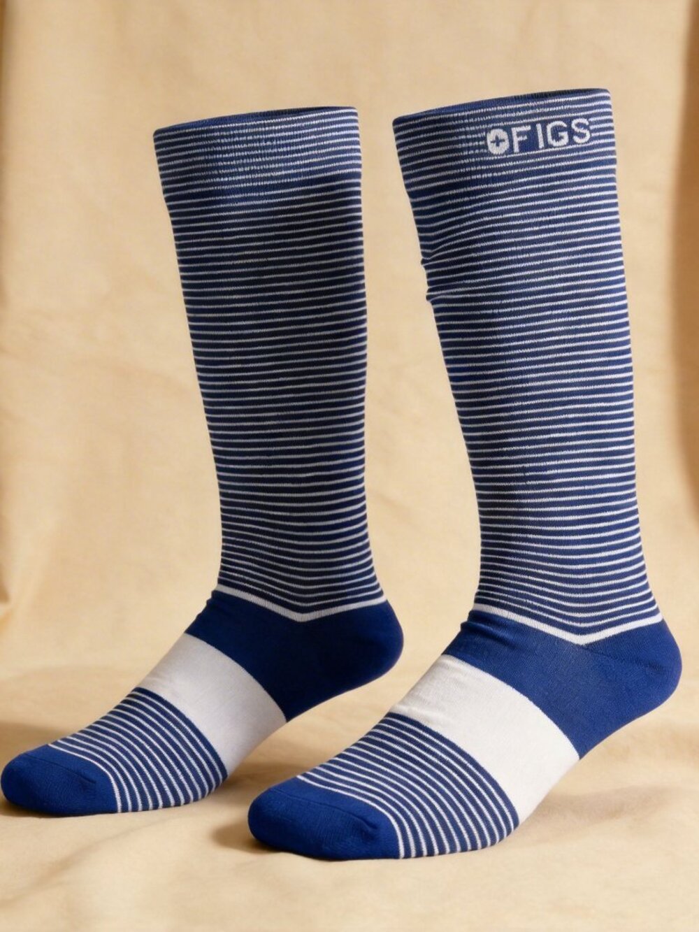 Figs Compression Socks Size L Striped Design Durable Comfort